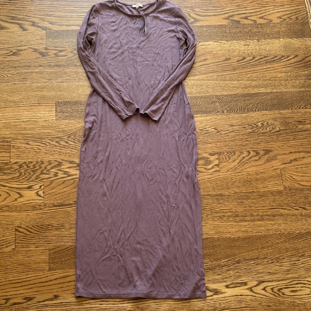 Bordeaux Anthropologie long sleeve maxi dress